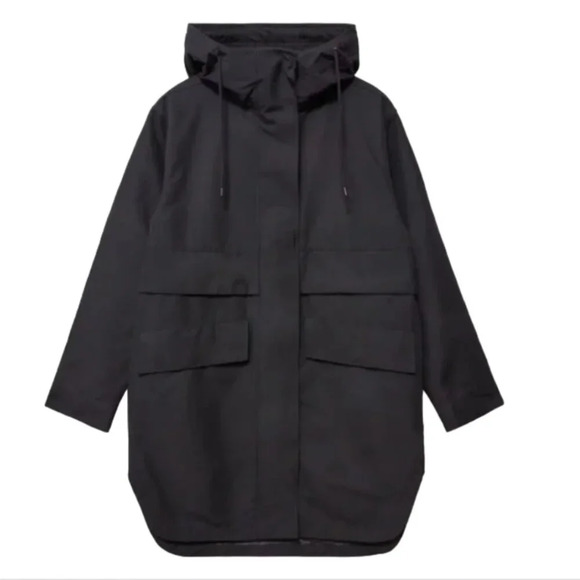 EVERLANE The ReNew Anorak  jacket in black size Medium - Picture 1 of 9